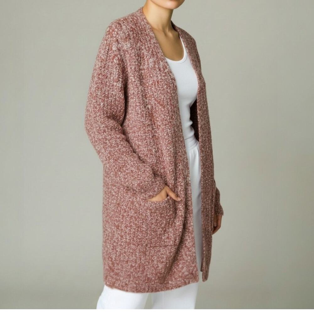 Steve Madden Odetta Cardigan Red Marled Knit Long Sleeve Women's Size S NWT